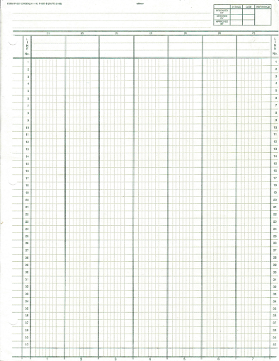 Picture of P557 GREEN-LETTER-7 COL. COLUMNAR PADS