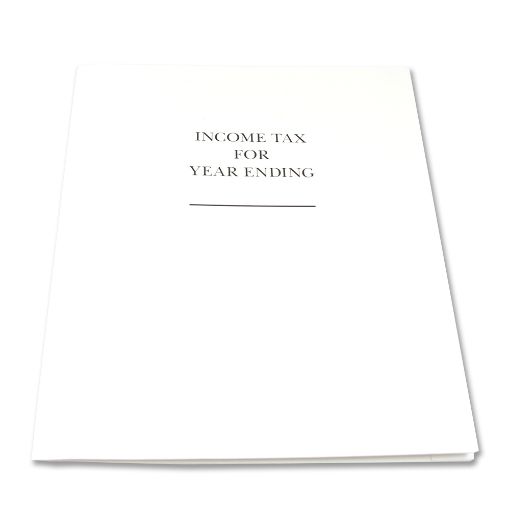 Picture of #E6 SMOOTH COVER STOCK-PERSONALIZED TWIN PKT EXTRA CAP. TAXPAYER PORTFOLIO