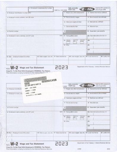 Picture of 5202 | W-2 Employee Copy B