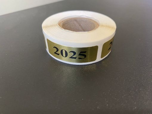 Picture of YEAR-GLD-B25 - "2025" TAX YEAR LABELS - BULK - GOLD FOIL