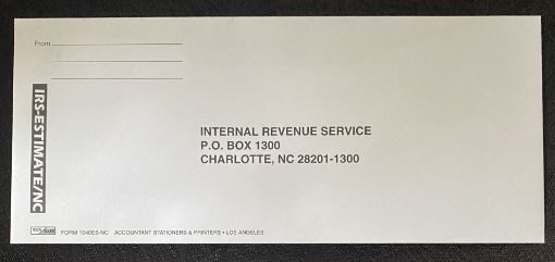 Picture of 1040ES-NC  IRS ESTIMATES