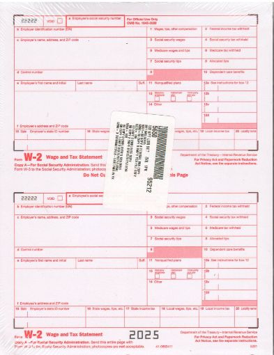 Picture of 5650 | 6-Part PRINTED Pre-Packed Set - Uncollated - Enough for 50 Recipients / Payees