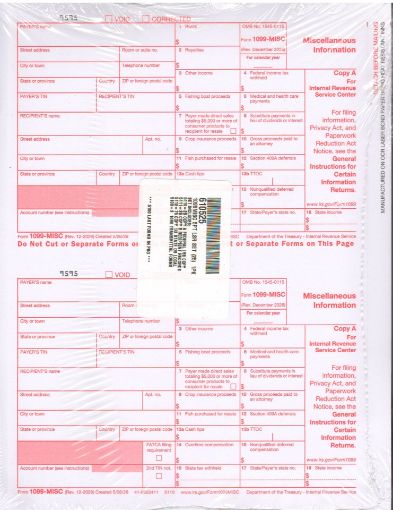 Picture of 6105-1 -1099 5-Part Printed Pre-Packed Set (25)